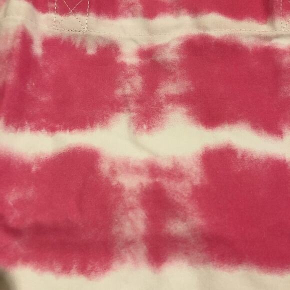 BLOOMINGDALE'S Limited Edition Pink Tie White Dye Canvas Tote  NWT - Picture 2 of 6